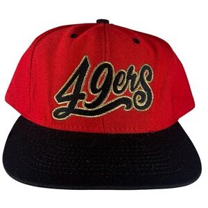 Vintage 90s Nutmeg San Francisco 49ers NFL Logo Embroidered SnapBack Hat Cap